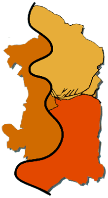 Ãœbersichtskarte der drei Regionen des Forum Demenz